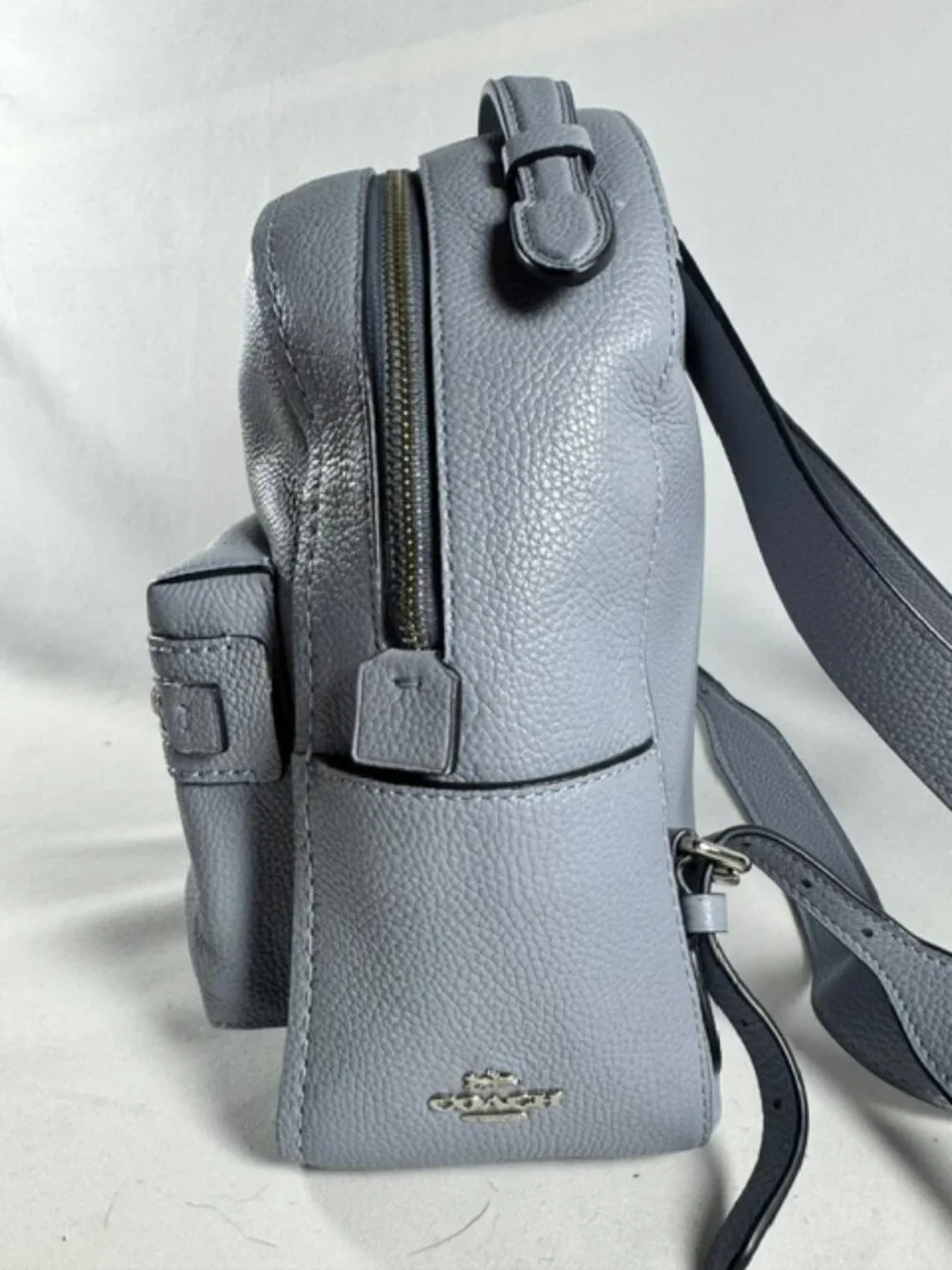 COACH Campus Backpack 23 Pebbled Leather #31032, Blue/Periwinkle (RARE) & SHW